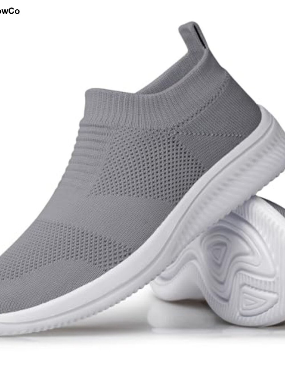 Pull-On Women's Walking Shoes Lightweight Breathable Knit Sneakers